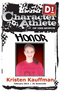 Kristen Kauffman _Feb '13_Honor- GVILLE